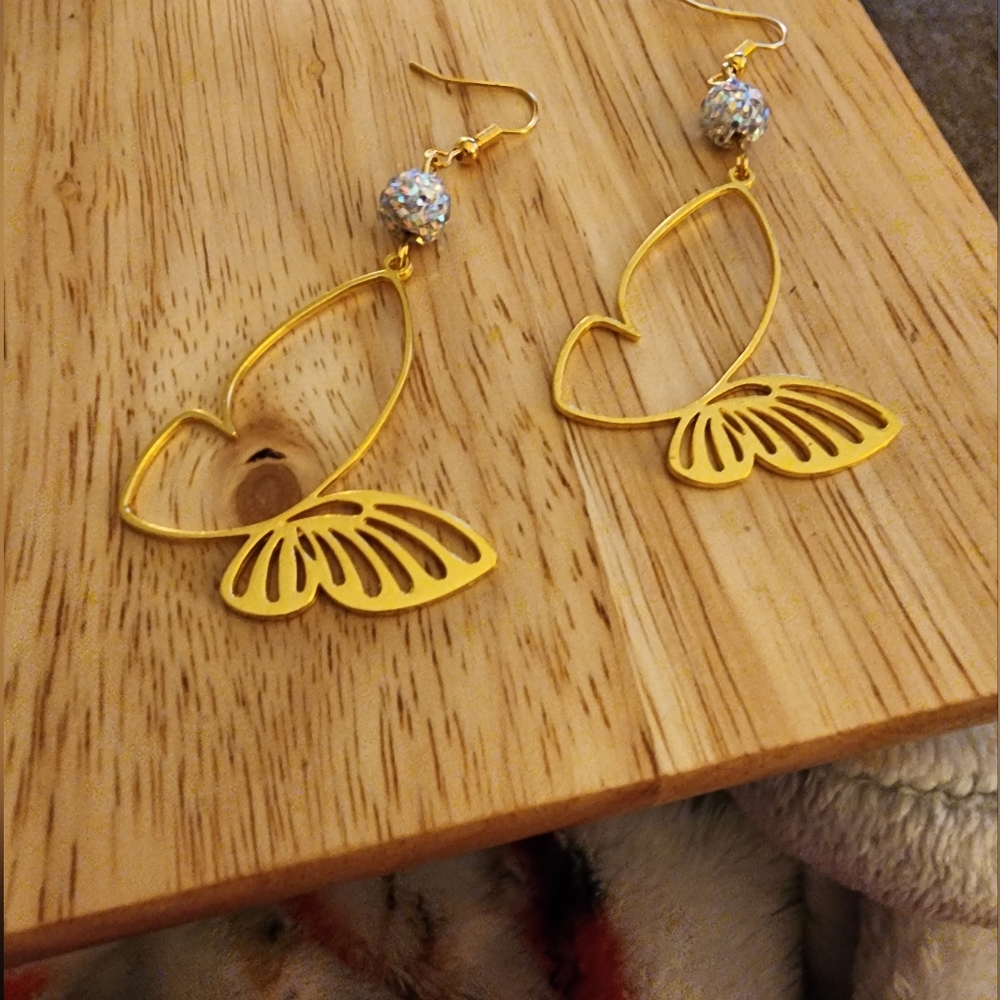 Handmade Dangle Butterfly earrings